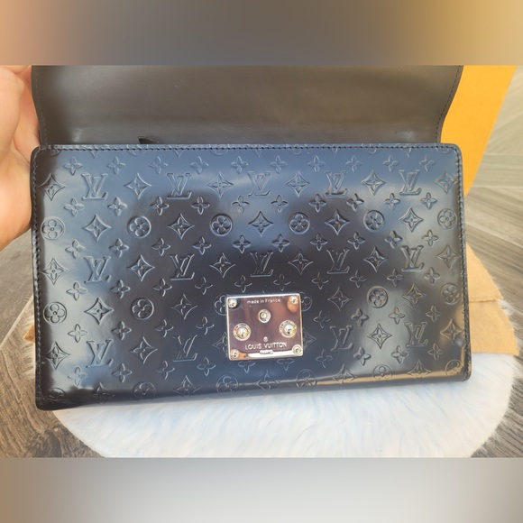 Glace Anouchka Pochette MM Noir Monogram Black Clutch - Picture 10 of 16